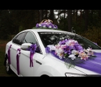 Украшение на машины: Комплект "ФИОЛЕТОВАЯ ФАТА", свадебное украшение автомобилей